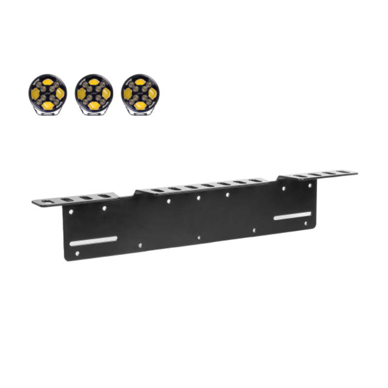 Purelux Universal auxiliary 3 light holder for EU plate - LightComm
