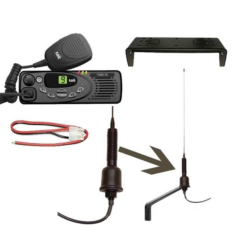 Refurbished Tait TM8110 VHF - Complete Agricultural Radio Kit - LightComm