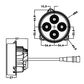 Crawer 60° rundt innfelt LED-arbeidslys til Steyr - CR-1031-ZA4001