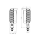 Crawer 48W Universal LED Work Lights Twin Pack – Square 4500 Lumen Lamps with 2m Cable - CR-2001-2