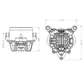CRAWER LED-frontlyktsett for John Deere R/M-serien – nærlys – CR-3032S