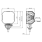 JAEREN LED Work Light with Integrated Flasher & Dual Colour Position Light - JAE-1201