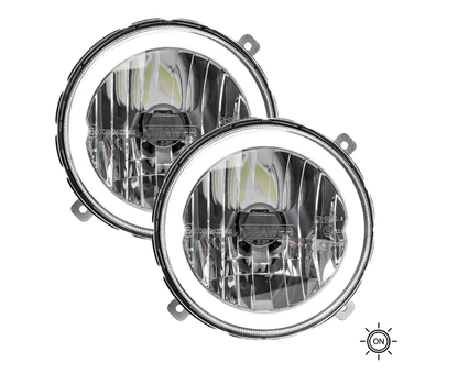 Crawer Round LED Headlights with Angel Eyes Position Light For Fendt - CR-3035s