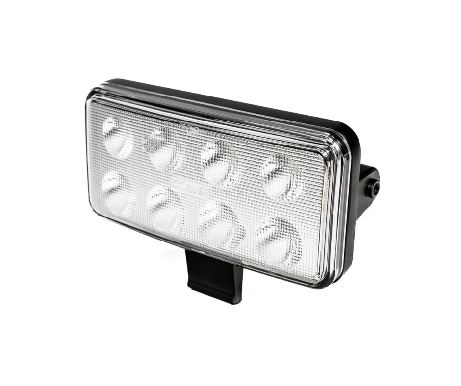 Rectangular LED light on a white background