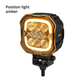 JAEREN LED Work Light with Integrated Flasher & Dual Colour Position Light - JAE-1201