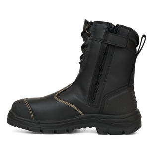 Oliver Footwear 200mm Hi-Leg Black Zip Sided Safety Boot 55-380 - LightComm