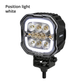JAEREN LED Work Light with Integrated Flasher & Dual Colour Position Light - JAE-1201