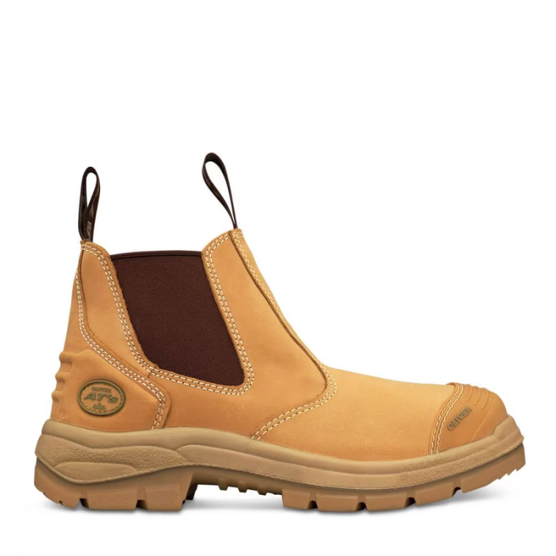 Oliver Footwear Elastic Sided Wheat Dealer Safety Boot 55-322 - LightComm