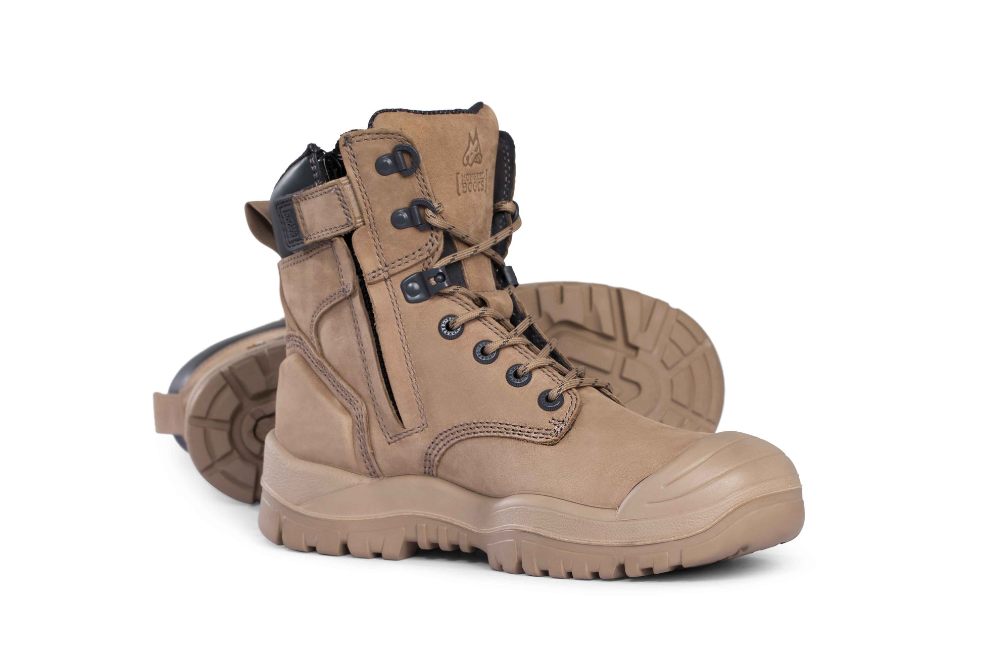 Mongrel 561 Side Zip Safety Boots - Stone