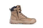 Mongrel 561 Side Zip Safety Boots - Stone