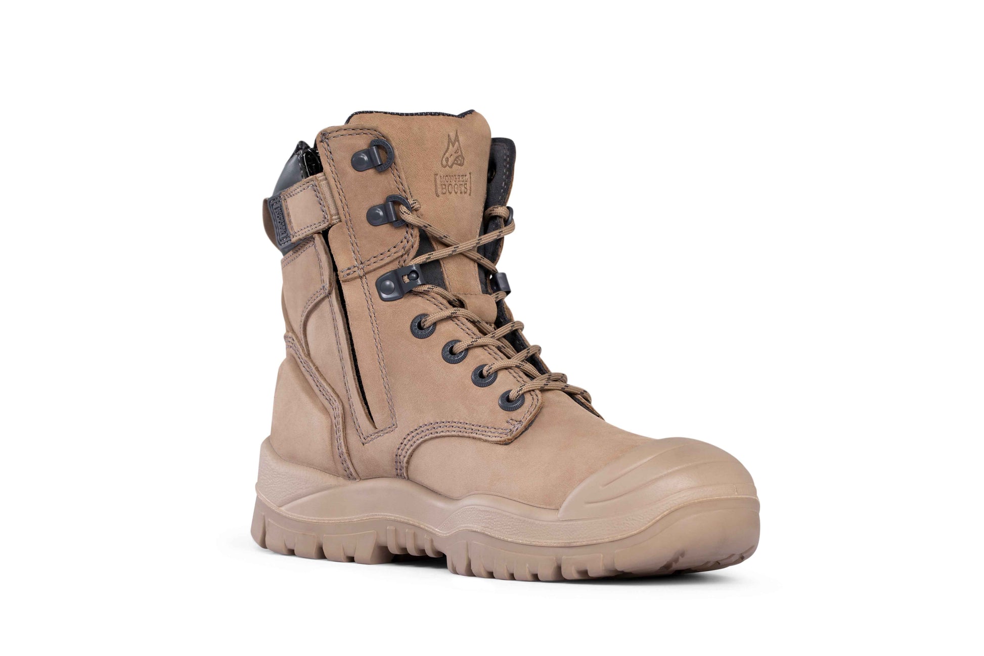 Mongrel 561 Side Zip Safety Boots - Stone