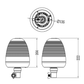 CRAWER Oval LED Beacon with Built-In Resistor – 55 W, Flash & Rotate Warning Light - CR-7005