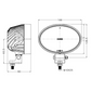 Crawer John Deere oval 65 watt LED Work Light 60 Degrees - CR-1037-60