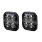 Purelux Strobe Position light Ultra Slim Square Warning light - White/Red / 12/24V / 8W / 60 mm