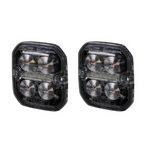 Purelux Strobe Position light Ultra Slim Square Warning light - White/Red / 12/24V / 8W / 60 mm - LightComm