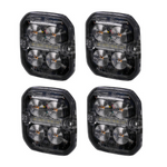 Purelux Strobe Position light Ultra Slim Square Warning light - White/Red / 12/24V / 8W / 60 mm - LightComm