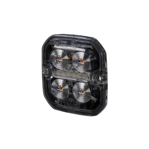 Purelux Strobe Position light Ultra Slim Square Warning light - White/Red / 12/24V / 8W / 60 mm