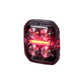 Purelux Strobe Position light Ultra Slim Square Warning light - White/Red / 12/24V / 8W / 60 mm