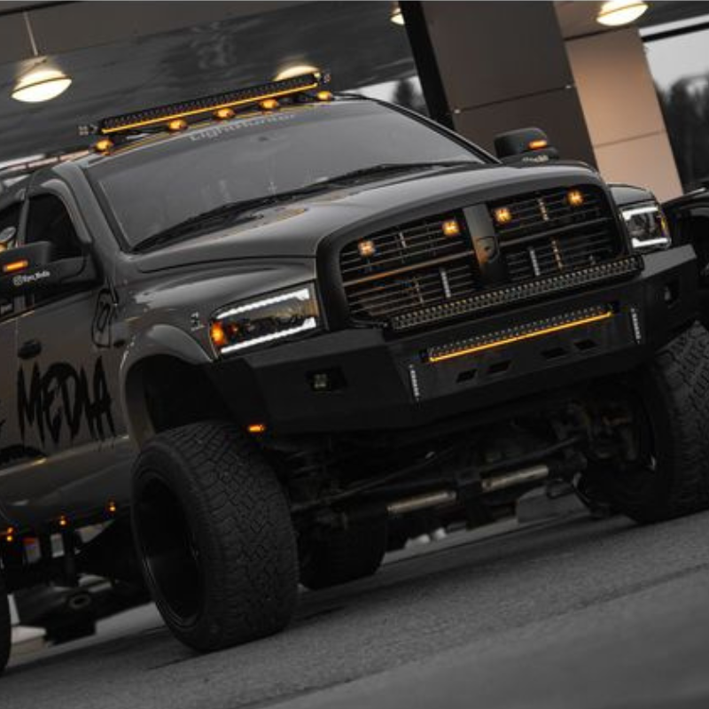 Purelux Strobe Position light Ultra Slim Square Warning light - White/Red / 12/24V / 8W / 60 mm - LightComm