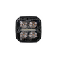Purelux Strobe Position light Ultra Slim Square Warning light - White/Red / 12/24V / 8W / 60 mm