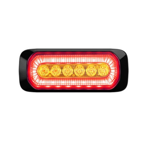 Amber - RedHalo Strobe Light with Halo Ring- Halo Blitz Series HB6 - LEDDHB6-AR - LightComm