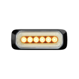 Amber - WhiteHalo Strobe Light with Halo Ring- Halo Blitz Series HB6 - LEDDHB6-AW - LightComm