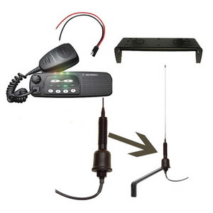 Refurbished Motorola GM340 VHF Mobile - Complete Agricultural Radio Kit - LightComm