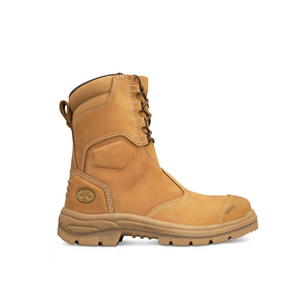 Oliver Footwear 200mm Hi-Leg Wheat Zip Sided Safety Boot 55-385 - LightComm