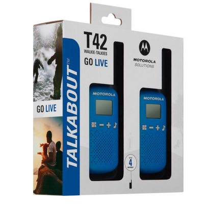 Motorola T42 Licence-Free Blue Twin Pack