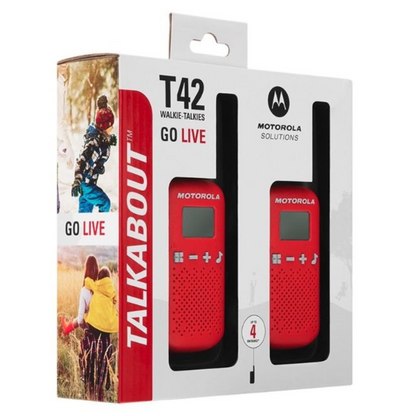 Motorola T42 Licence-Free Red Twin Pack