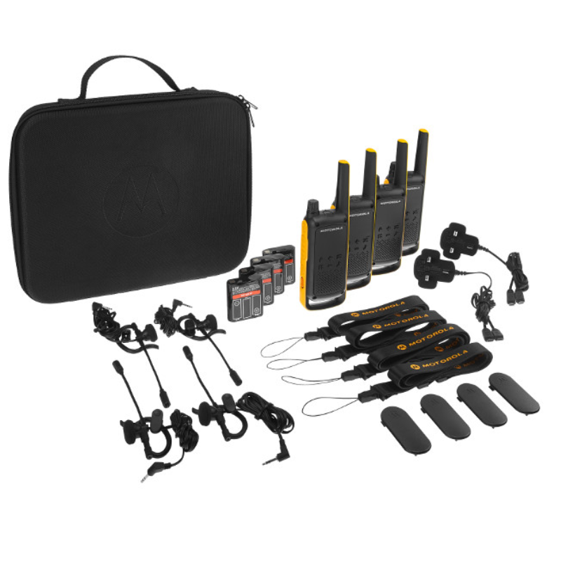Motorola T82 Extreme Quad Pack – Licence Free PMR446 Radios | LightComm